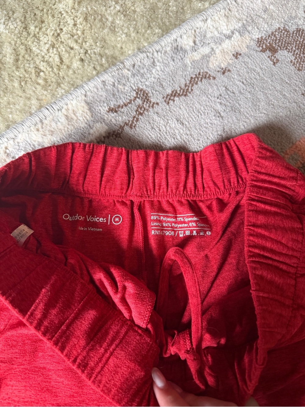 Red heathered super comfy outdoor voices short